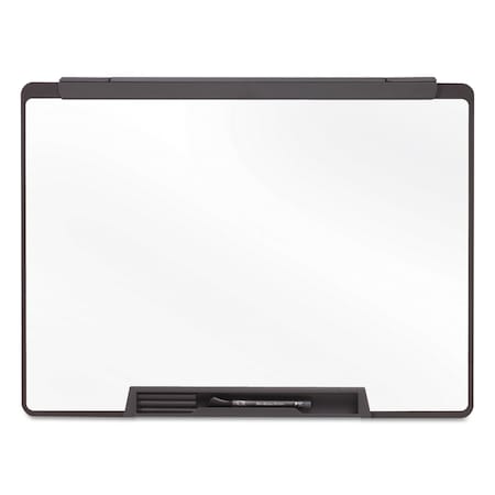 Quartet Dry Erase Board, 24"x18", Black, Dry Erase, Plastic Frame, White MMP25